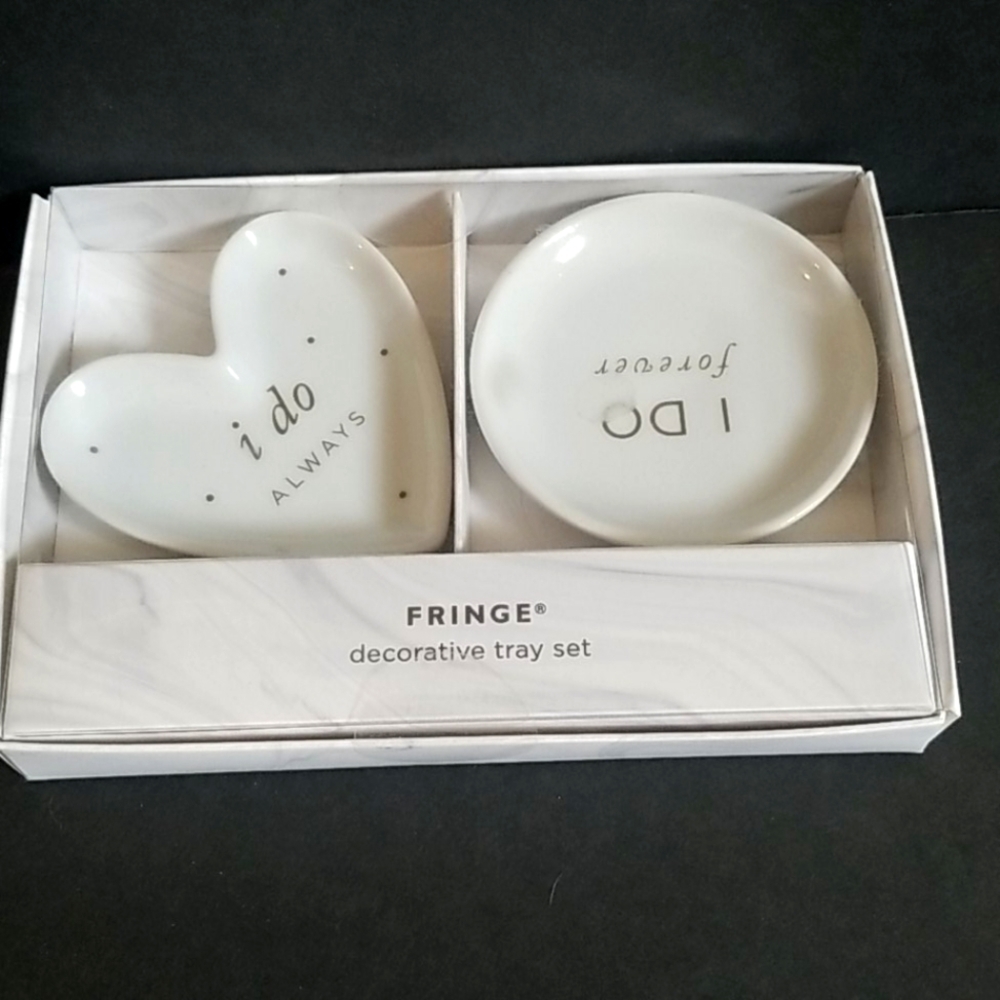 Wedding ring dishes, I Do Always and Forever